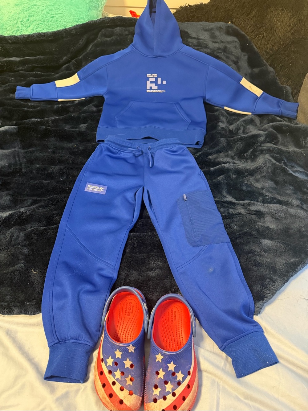 Zara Royal Blue Kids Jogger Sweatpants